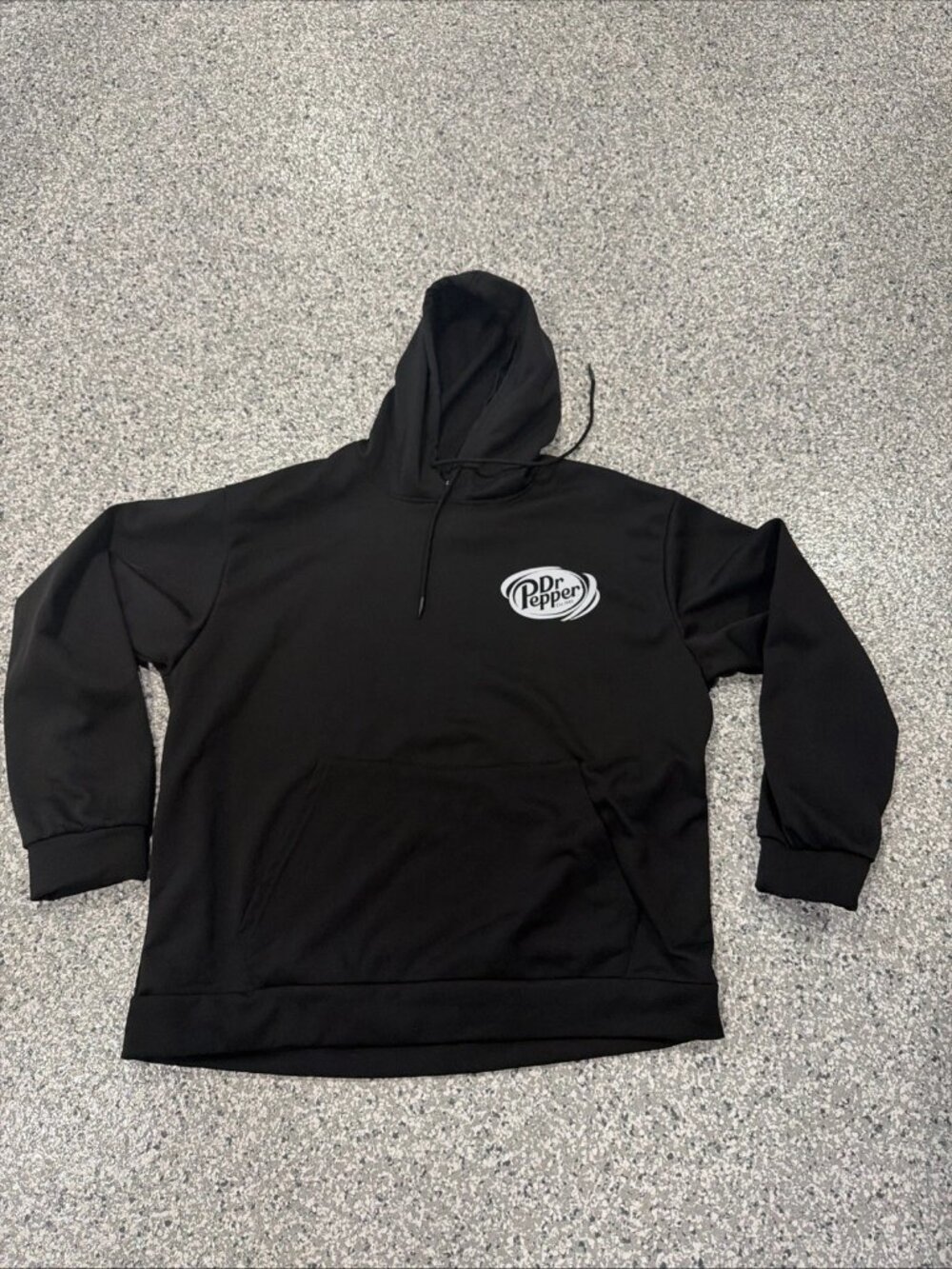 DR PEPPER Logo Graphic Print Floral Black Double Sided Hoodie Women's XXL